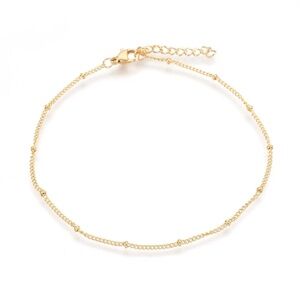 Delicate Dainty Gold/ Silver Plated Satellite Chain Anklet